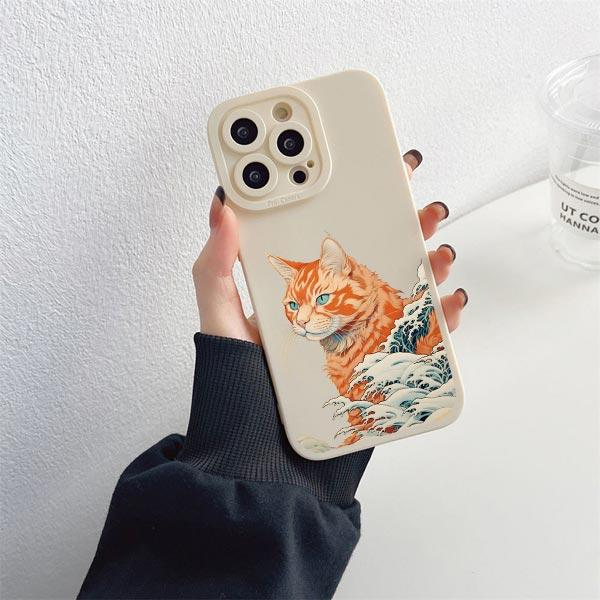Japanese Anime Style Case For iPhone 14 Plus Pro Max XS X XR SE 2020 Cat Phone Case For iPhone 7 8 11 12 13 Soft Silicone Cover