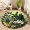 Luxury Tropical Botanical  Pattern Round Shape Floor Mats Kitchen Hallway Runner Rug Bedroom Living Room Soft Carpet Non-slip Area Rug