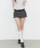 Iligo Bow Tiered Skirt Pants Charcoal