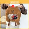 Furry And Cute Bear Plush Backpack With Transparent Layer For Carrying Badges