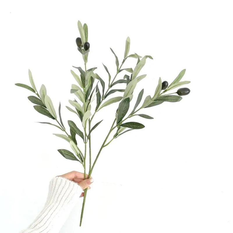 Ramos de Oliveira Artificiais Iluminados Para Vasos, Hastes Decorativas de Folhagem Para Centros de Mesa, Arranjos Florais de Casamento, Decoração de Casa Interior