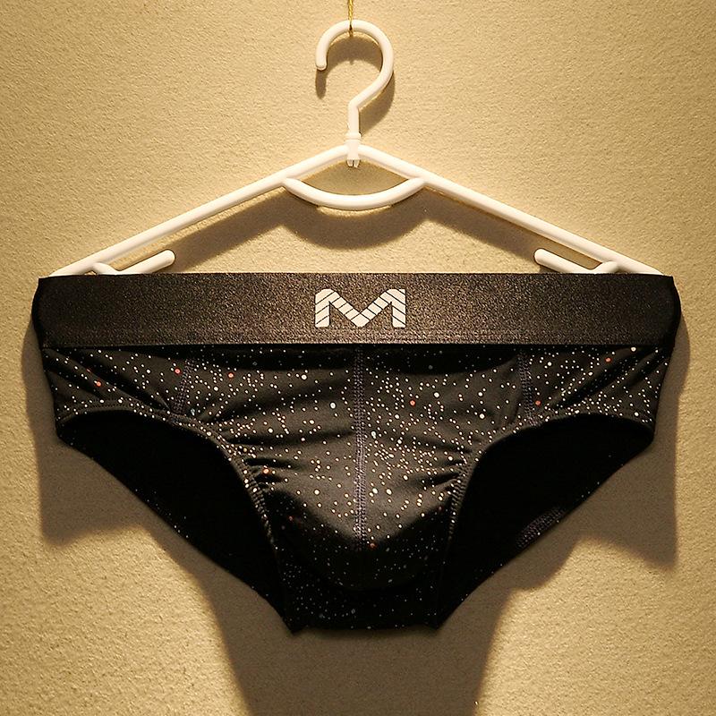 Men's Cotton Breathable Triangle Underwear Men's Mid Waist Plus Size Sexy U-shaped Comfortable Underwear