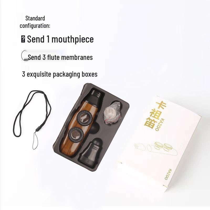 Professional Grade Double Hole Kazoo for Guitar Accompaniment - Large Volume Beginner's Western Musical Instrument