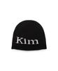 Mattengkim Logo Linen Short Beanie In Black