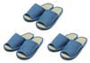 Japanese Cross Mosquito Kasuri Pattern Tatami Size Set of 3 [Lifestyle] Japanese-made Front-Opening Slippers, L, [Kahoku Slippers, Kahoku, Yamagata,