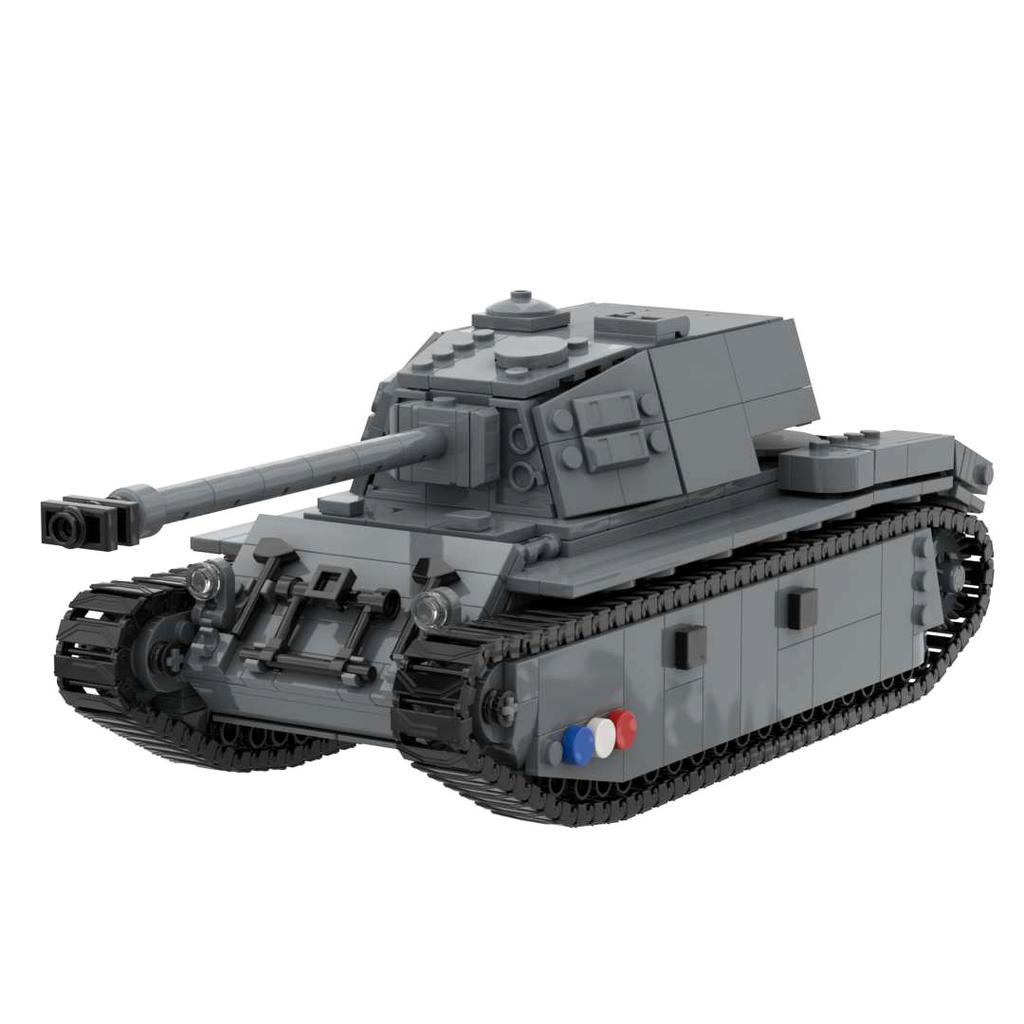 Erster Weltkrieg Zweiter Weltkrieg Französische Armee Panzer AMX-13 CHAR B1 BIS Somua S35 AMX-30 Renault FT-17 ARL44 Lorraine 155 Gepanzertes Militär Baustein Spielzeug