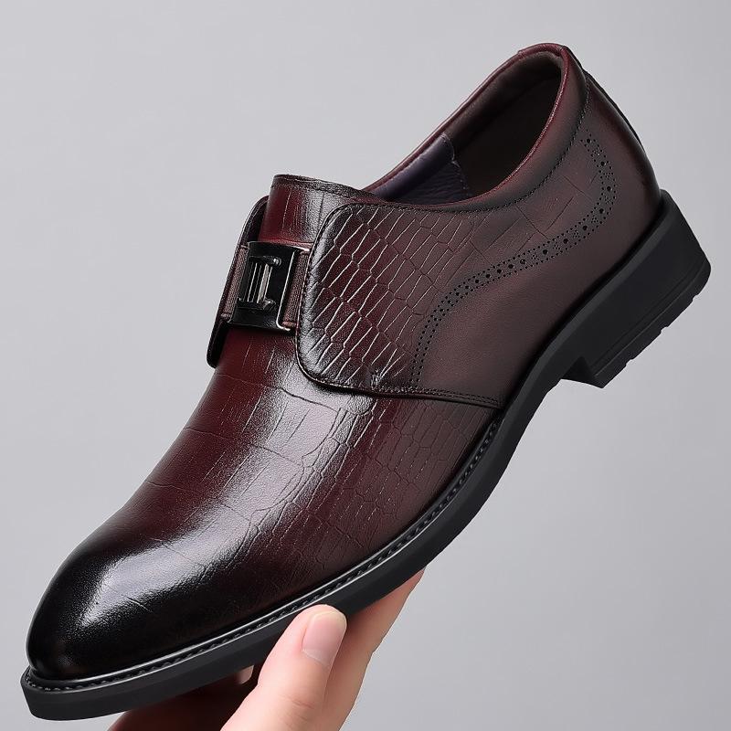 

Весна Корейская версия британских туфель с острым носком натуральная кожа мужские формальные кожаные туфли мужские свадебные туфли мужские деловые повседневные кожаные туфли 44 бордовый