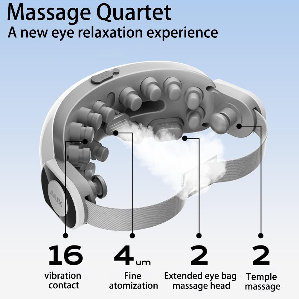 Atomized Steam Eye Massager Smart Vibration Bluetooth Eye Care Instrument Hot Compress Relieve Fatigue Eye Dry Massage Relax