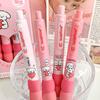 4Pcs/Lot Coffee Bear Press Pen Black Ink 0.5Mm Spliced Sponge Sheath Neuter Pen