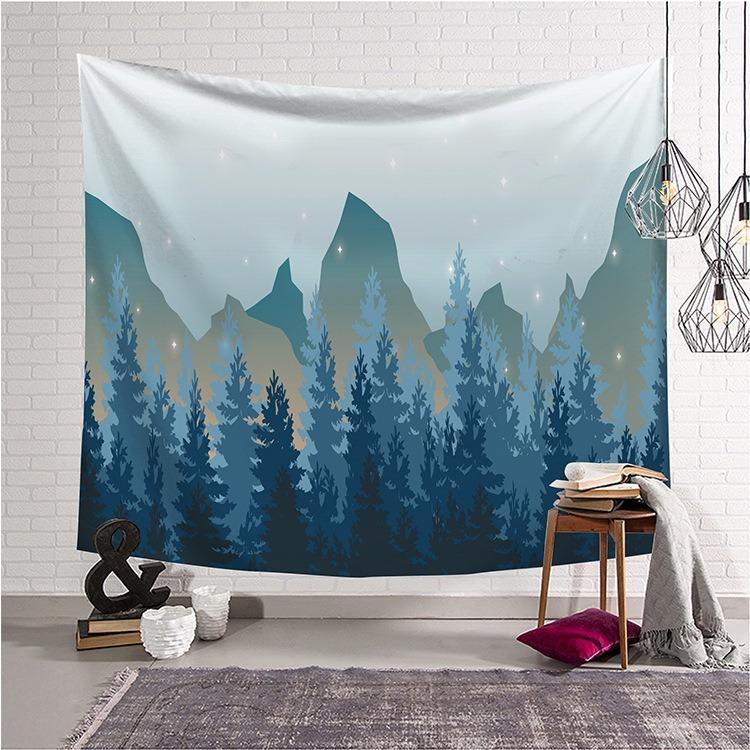 Мультфильм Лесной Пейзаж Узор Гобелен Украшения Дома Настенный Гобелен Спальня Гостиная — фото 3