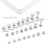 80Pcs Assorted Size Leather Rivets Stainless Steel Binding Screws Fasteners for Leather Working Project Bookbinding