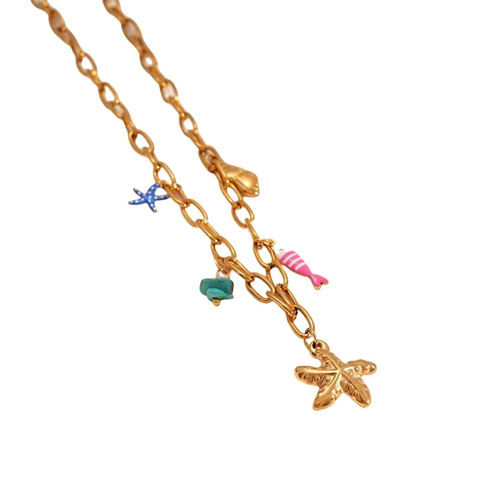 

Дельфин Морская звезда Ракушка Морская звезда Ожерелье Бирюзовые Морские звезды Пляжные Серьги Пляжный Отпуск Starfish