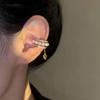 Ear Clip ~ Gold-Plated Zircon Pearl Heart Non-Pierced Earrings | Luxury Feel, Elegant Ear Jewelry