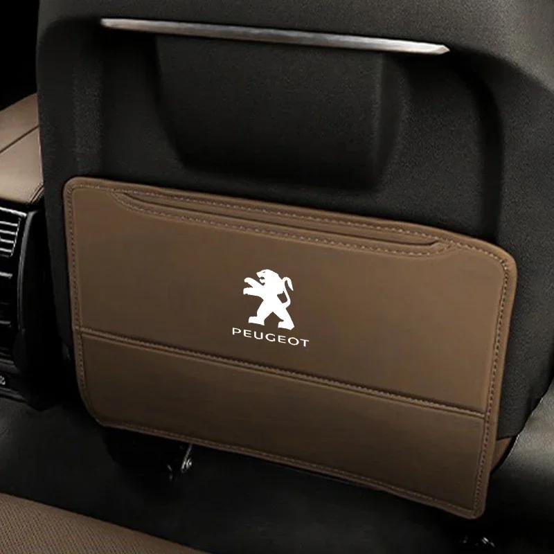 2026 Hot Car Sticker Leather Car Seat Back Anti Kick Protector Mat Prevent Dirty Pad For Peugeot 307 206 308 207 406 407 408 508