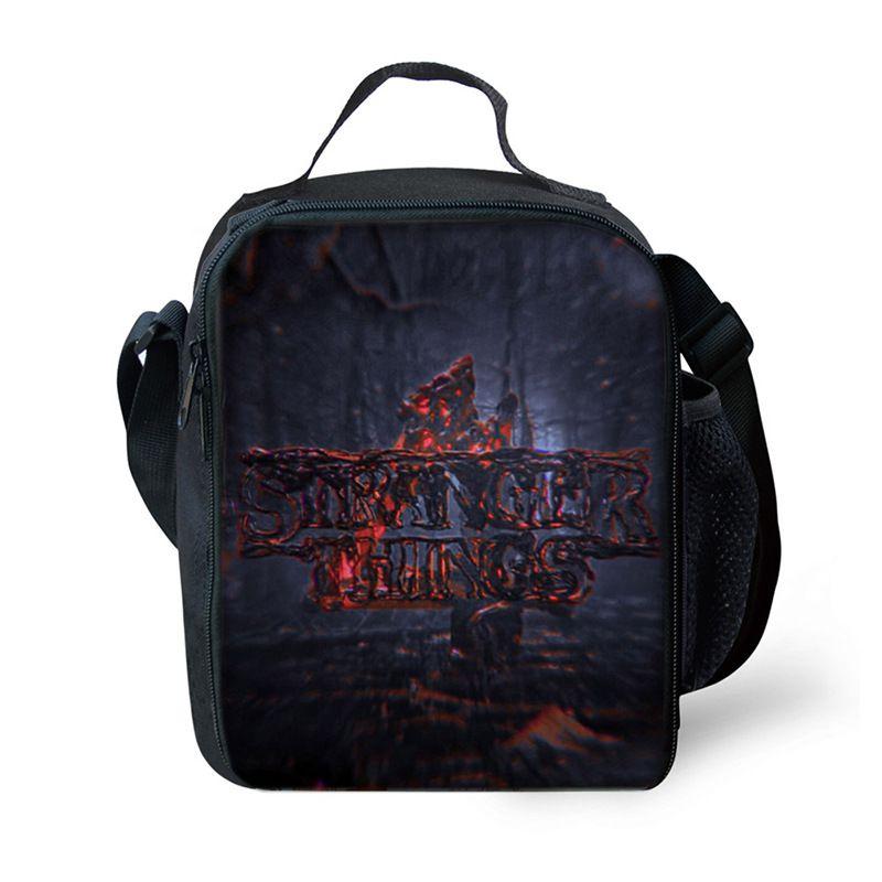 Stranger Thing Insulated Lunch Bag For Kids And Students With Adjustable Strap Perfect For Picnics And Outdoor Adventures