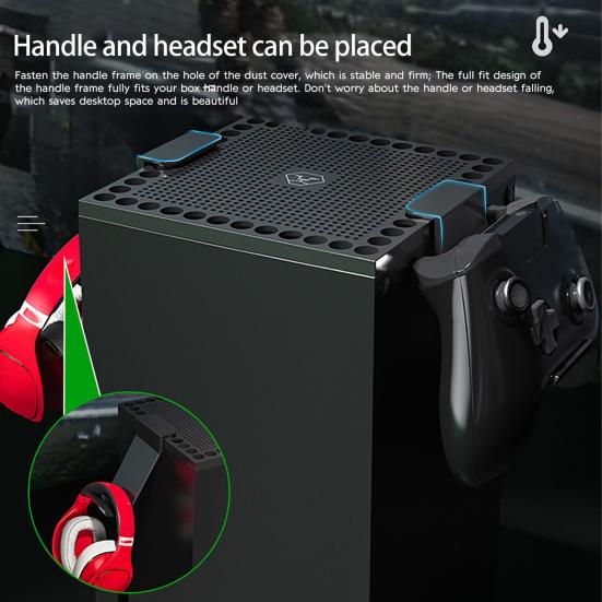 Dust-Proof Cover Set Holder Simple Installation with Controller Mesh Filter Covers for Xbox