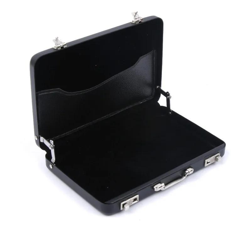 

New Storage Box Aluminum Business ID Credit Card Holder Mini Suitcase Bank Card Box Holder Jewelry Case Organizer Rectangle чёрный