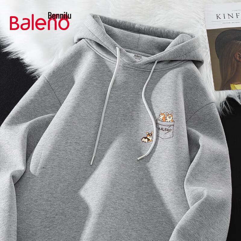 Baleno Men's Puppy Print Hooded Sweatshirt