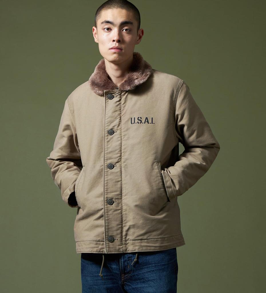 Alpha Industries Deck Jungle Khaki N-1 Jacket, Cloth, TA1717, Men's, TA1717-035,