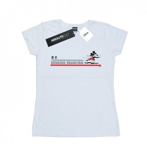 

Disney Womens/Ladies Mickey Mouse Running Champion Cotton T-Shirt XXL білий