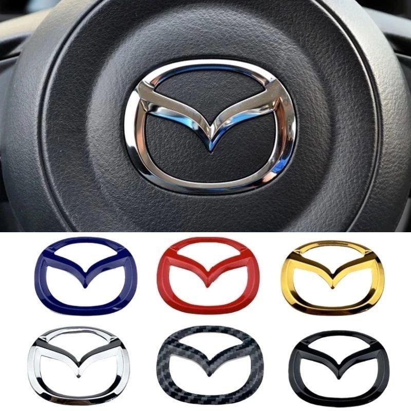 1pc ABS Car Steering Wheel Center Emblem Sticker for Mazda 3 CX3 CX4 CX5 CX7 CX8 CX9 CX30 RX7 Atenza Axela Interior Decoration