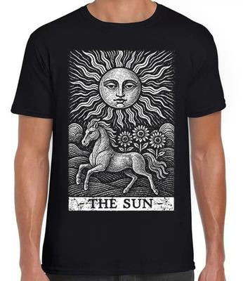 The Sun The Horse Tarot Card Best Seller Wierd Funny Gift Tee Black T Shirt 462 Unisex T-Shirt