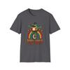 Unisex Softstyle T-Shirt Colorful Circus Frog Riding Unicycle Rainbow Carnival