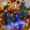 3Pcs/Set Mini Ornaments Small Pine Trees Lights Glowing Christmas Luminous Gifts  Party