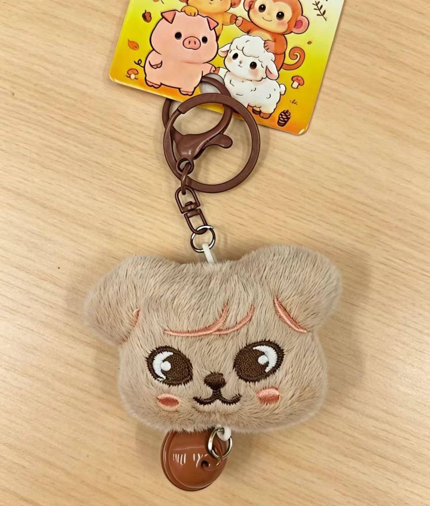 New 5cm Plush Toy Keychain Stray Kids FELIX Cartoon Doll Animal Head Bell Backpack Pendant Fan Children Birthday Gift