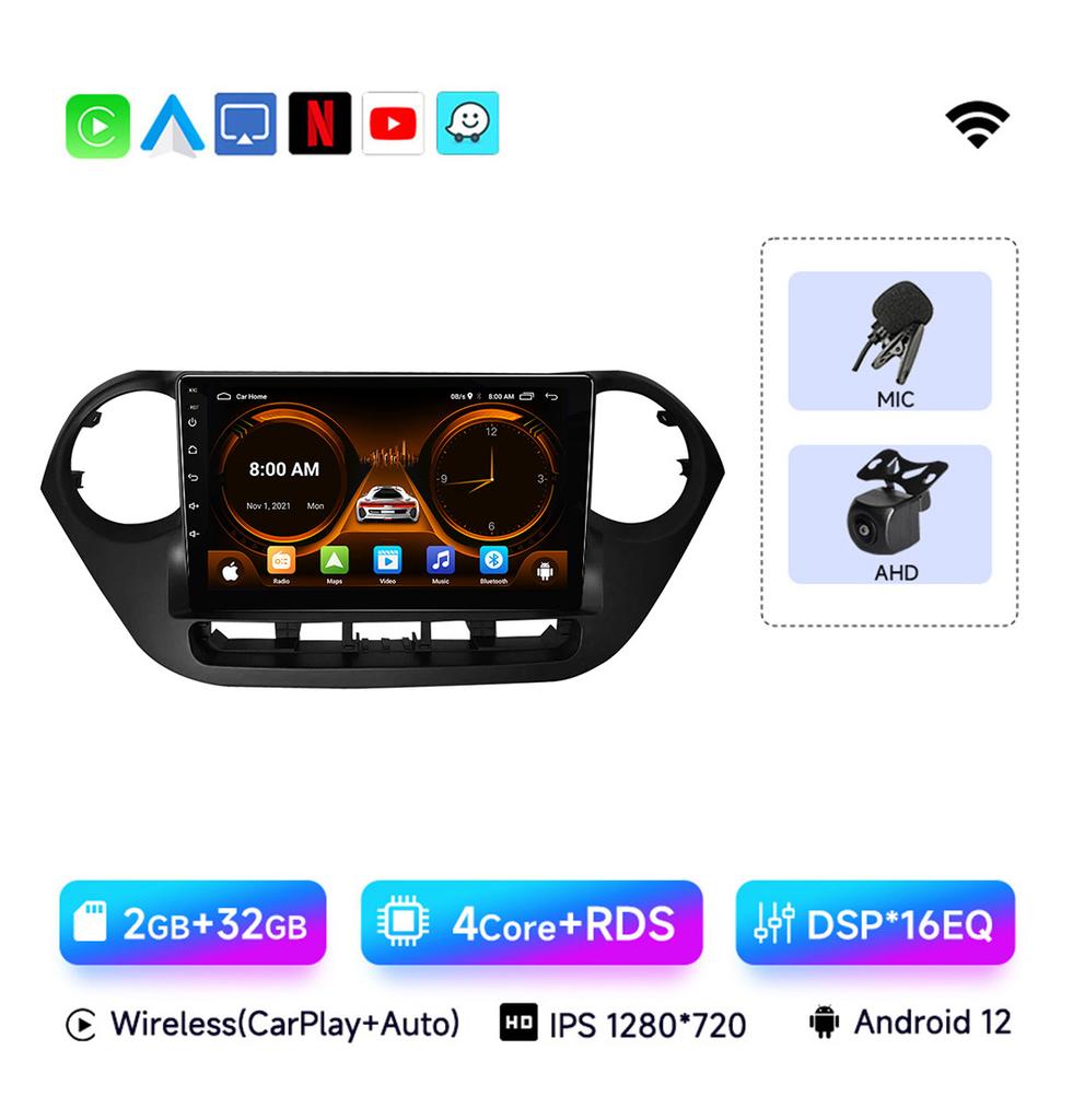 9" Car Radio For Hyundai Grand I10 I 10 2013 2014 2015 2016 2017 2018 Android 13 Carplay Auto Multimidia Video Player Head Unit