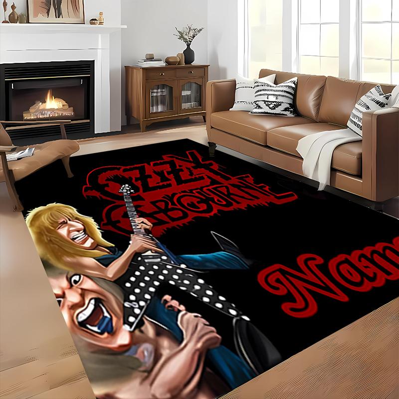 Custom Personalization Rock Ozzy Osbourne Area Rug - Perfect For Kitchen, Bathroom,Laundry Room Decor Large Size Available,Gift All Seasons