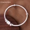 Sterling Silver Cartoon Kitten Bracelet for Girls (Ages 4-15) - Push-Pull Design