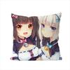 NekoPara Pillow Case For Car Sofa Decorative Home Doublesided Print Plush Square Throw Pillow Cushion Cover