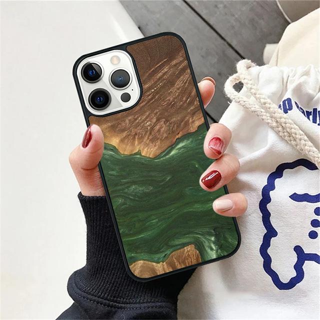 

resin epoxy resin solid wood Phone Case Cover For iPhone 17 Air 15 16e 14 13 12 Pro Max 11 Pro Max Plus Coque Shell iPhone 15pro max