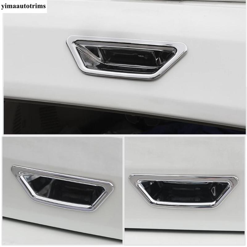Car Rear Tail Door Handle Bowl Frame Cover Trim ABS Chrome / Carbon Fiber Accessories For Nissan X-trail T32 / Rogue 2014 -