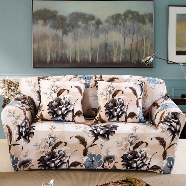 Oturma Odası İçin Streç Kanepe Kılıfları Polyester Kanepe Örtüsü Koltuk Örtüsü Koltuk Örtüsü Mobilya Koruyucu