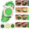 Avocado Grün Matt & Schimmer Lidschatten, Hohe Pigmentierung Wasserdicht Einzelne Farbe Palette für Bühnen Make-up & Täglichen Look