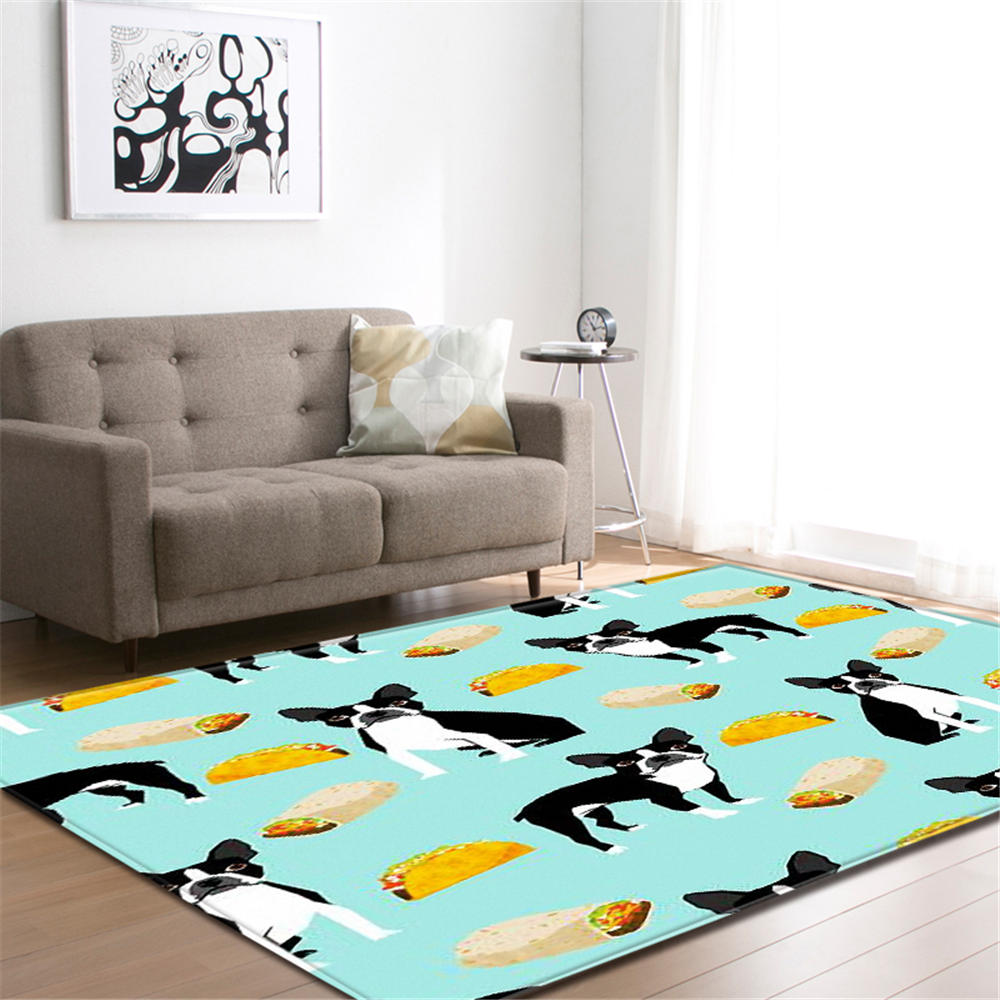Cute Pet Dogs Living Room Carpet Large 3D Shapi Carpets for Bedroom Kids Play Room Mats Memory Foam Anti-Slip Bathroom Mat