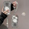 Suitable for Huawei Pura70pro Mobile Phone Case Vivos17 White Cereal Chain OPPO Electroplated Silver Xiaomi 14 Soft