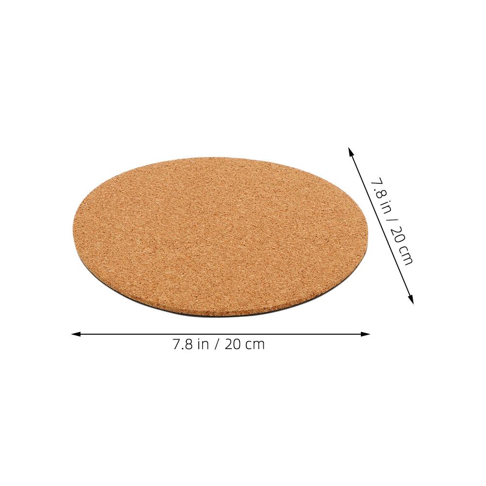 4pcs Cork Coasters Round Absorbent Saucers For Plants Drinks Tables Indoor Planter Mats Floor Protector Trivets Home Decor