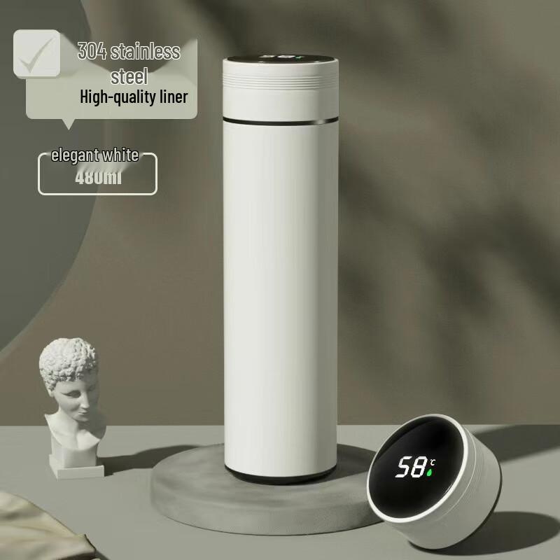 Smart LED Temperature Display Insulated Water Bottle 480ml