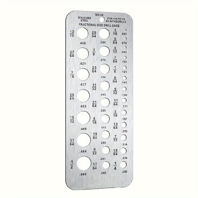 Nerezový měřič vrtáků 29 otvorů Multifunkční posuvné měřidlo 1/16 palce až 1/2 palce Měřicí nástroje