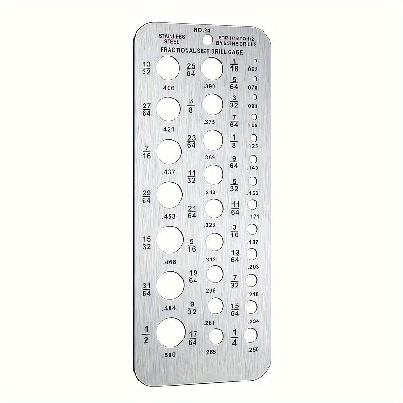 

Калибр для сверл из нержавеющей стали, 29 отверстий, многофункциональный штангенциркуль, измерительные инструменты от 1/16 дюйма до 1/2 дюйма