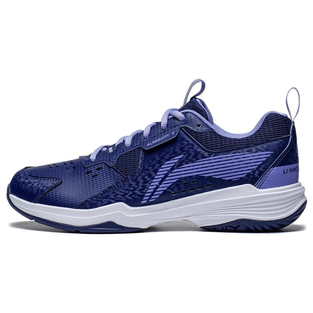 Li Ning Ace Comfortable Slip Resistant, Abrasion Resistant, Breathable Low top Badminton Shoes Unisex Navy AYTT001-1