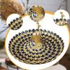 Cosmetic Tray for Vanity Storage And Serving Fruit Dish Dresser Desk