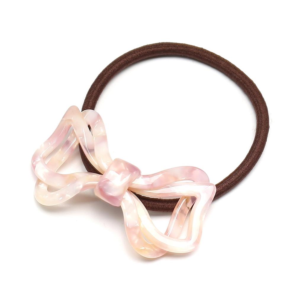 QinGoo Bow Hair Hair Cute and Stylish Hair Accessory for Korean 1 Pink Tie, Scrunchie, Women, Style, Piece,