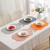 4 Piece PU Leather Table Mat Retro Place Mat Elegant Irregular Tableware Pad Party Table Decor