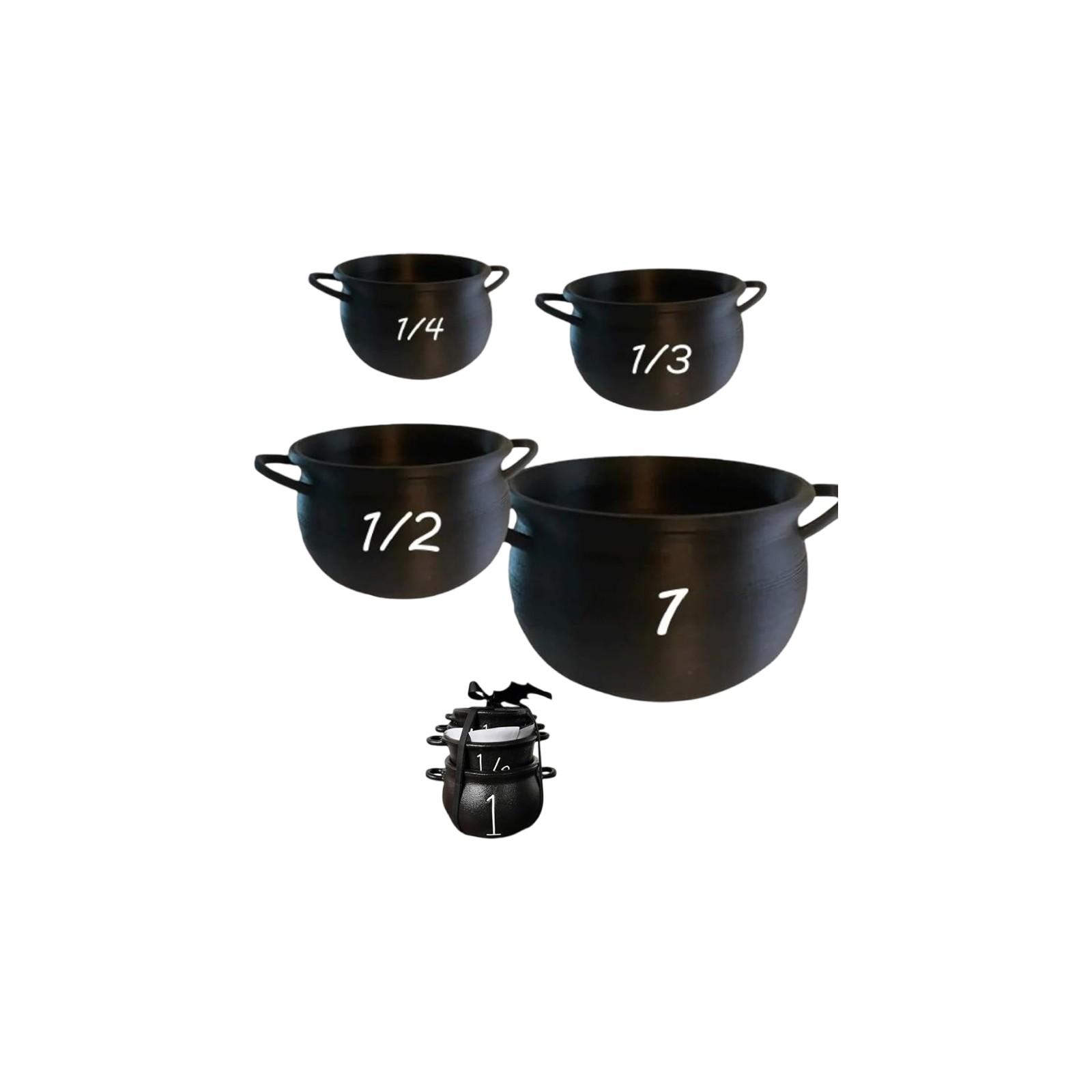 

Cauldron Measuring Cups, - Witch Cauldron Set, Halloween Cookie Jar, - Kitchen Measuring Cup Set, Halloween - Kitchen Measuring Cup Set (1SET)