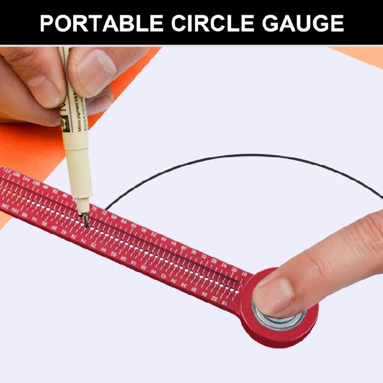 Scriber Carpentry Aluminum Drawing Ruler Woodworking Round Marking Gauge Tool Drawing Ruler