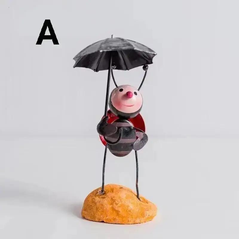 

1 шт. Маленькая божья коровка Креативный отдел Исцеляющие маленькие украшения Гостиная Компьютерный рабочий стол Современное украшение для дома и сада A